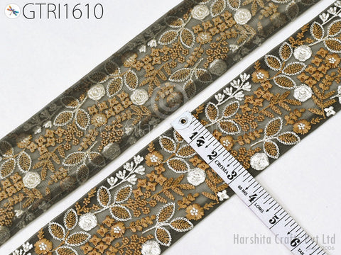 9 Yard Embroidered 85mm Ribbon Trim Sewing Indian Sari Border DIY Crafting Fabric Saree Sewing Decorative Beach Tote Bag Trimming Home Decor