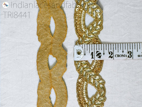1.5 inch trim, exclusive sari borders , decorative costume trim, wedding wear lace, sequins trim, zari thread trim,  Zardosi border