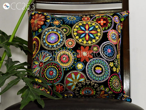 Boho Embroidered Cushion Pillowcase Handmade Embroidery Throw Pillow Cover Decorative Home Decor House Warming Bridal Shower Wedding Gifts