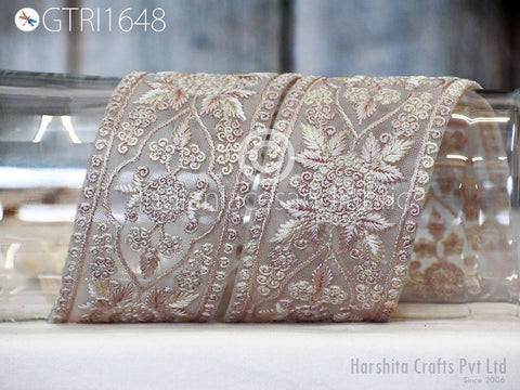 9 Yard Indian Ribbon 6CM Fabric Trim Embroidered Embellish Embroidery Dresses Cushions DIY Crafting Sewing Sari Border Wedding Saree Tapes