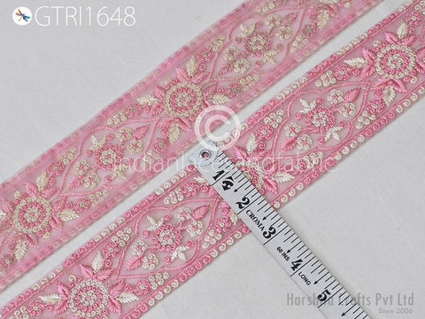9 Yard Indian Ribbon 6CM Fabric Trim Embroidered Embellish Embroidery Dresses Cushions DIY Crafting Sewing Sari Border Wedding Saree Tapes