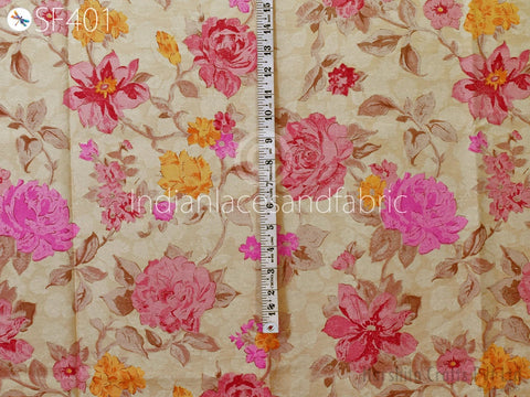 Indian Pure Printed Silk, Decorative Fabric, Pure Printed Silk Fabric, Doll Dress Pure Printed Silk, Crafting Pure Printed Fabric