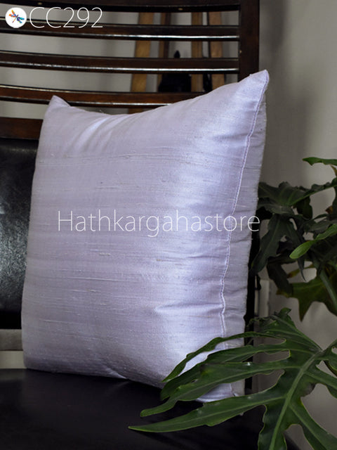 Lavender Dupioni Pure Silk Cushion Cover Square Handmade Throw Pillow Decorative Home Decor Silk Pillowcase House Warming Bridal Shower Gift