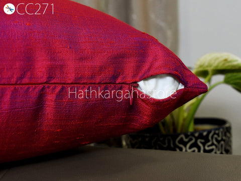 Dupioni Pure Silk Cushion Cover Handmade Throw Pillow sofa cushion cover square pillow covers 20x20 pillow cover