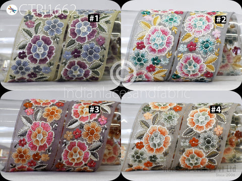 9 Yard Indian 6CM Sari Embroidery Trim Embroidered Saree Ribbon Cushions Sewing Crafting Embellishments Trimmings Border Curtain Home Décor