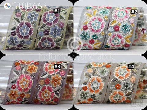 9 Yard Indian 6CM Sari Embroidery Trim Embroidered Saree Ribbon Cushions Sewing Crafting Embellishments Trimmings Border Curtain Home Décor