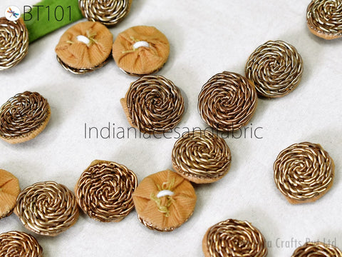 Zardozi Gold button, Decorated wear button, Fashion lover button, Wedding season button, Wholesale button