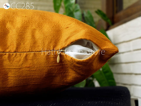 Dupioni Pure Silk Cushion Cover Handmade Throw Pillow sofa cushion cover square pillow covers 20x20 pillow cover