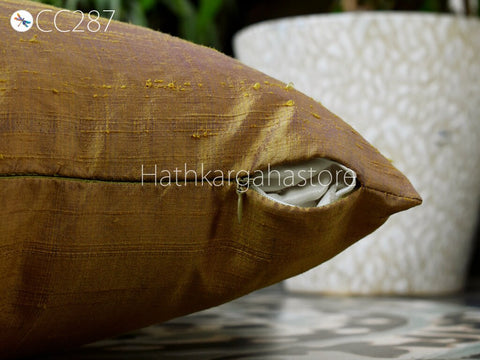 Dupioni Pure Silk Cushion Cover Handmade Throw Pillow sofa cushion cover square pillow covers 20x20 pillow cover