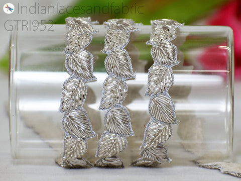 Silver Zardozi Beaded Trim , sari borders trim, costume trims, trims and tapes, exclusive Indian trims, Zardosi Indian sari borders