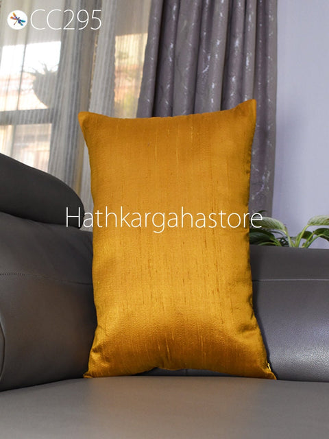 Dupioni Pure Silk Cushion Cover Handmade Throw Pillow sofa cushion cover Lumbar pillow covers 20x20 pillow cover