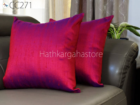 Dupioni Pure Silk Cushion Cover Handmade Square Throw Pillow Decorative Home Decor Silk Pillowcase House Warming Bridal Wedding Gift