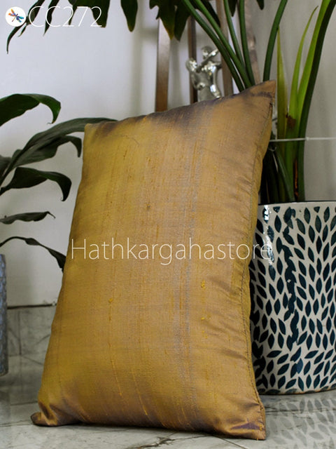 Dupioni Pure Silk Cushion Cover Handmade Throw Pillow Decorative Home Decor Silk Pillowcase Silk Cushion Cover