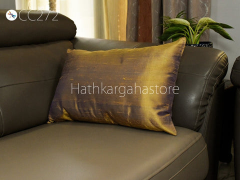 Dupioni Pure Silk Cushion Cover Handmade Throw Pillow sofa cushion cover Lumbar pillow covers 20x20 pillow cover