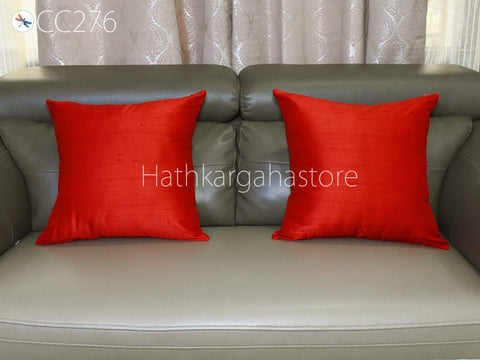 Dupioni Pure Silk Cushion Cover Handmade Throw Pillow sofa cushion cover square pillow covers 20x20 pillow cover