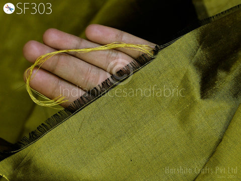 Indian Olive Green Soft Pure Plain Silk Fabric by the yard, Wedding Dress Fabric, Women Dress Fabric, Sewing Crafting
