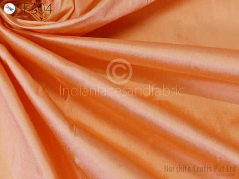 Indian Peach Soft Pure Plain Silk Fabric by the yard,Women Dress Fabric, Sewing Crafting, Pure Silk Fabric