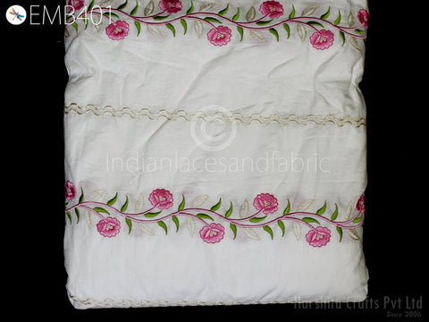 Multipurpose Embroidered Fabric, Embroidery Fabric For Projects, Festive Embroidery Fabric