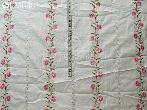 Embroidered yardage  , Sewing fabric, Plazzo making fabric, Boho Fabric , Sewing Dress,  Floral making dress,  Costume Dress fabric ,  Dress material