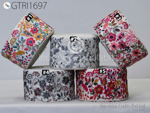 9 Yard Embroidered 8cm Trim Dress Indian Lehenga Sari Border DIY Crafting Saree Sewing Decorative Beach Bags Trimmings Ribbons Home Decor