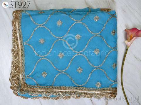 Organza dupatta with floral embroidered, Dupattas with Sequence work all over the Duppatta