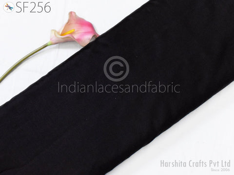 Black Soft Pure Plain Silk Fabric by the yard, Clutches Pure Silk Fabric, Doll Dress Making Silk, Crafting Silk Fabric, Party Wear Silk