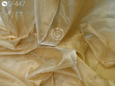 Gold Pure Zari Tissue Fabric by the yard, Jackets making silk fabric, designer blouses making silk fabric, skirts pure silk fabric, sewing fabric