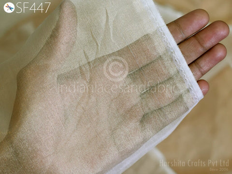 silk fabric by yard, Iridescent silk, doll dress making pure silk fabric, crafting pure silk fabric, party wear pure silk