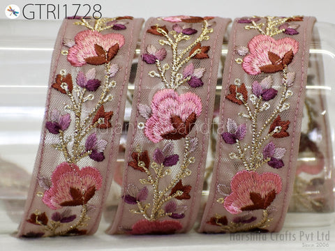 9 Yard Embroidered Fabric 35mm Trim Embellishment Sari Ribbons Sewing DIY Crafting Border Indian Embroidery Trimmings Cushions Laces
