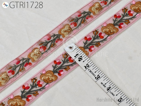 9 Yard Embroidered Fabric 35mm Trim Embellishment Sari Ribbons Sewing DIY Crafting Border Indian Embroidery Trimmings Cushions Laces