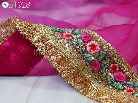 Silk Organza Gota Dupatta Light Weight Indian Bridal Wedding lehenga Ombre Chunni Veil Sequin Scarf