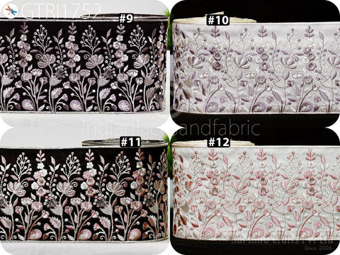9 Yard Embroidery 13 Cm Trims Dress Indian Laces Sari Border Embroidered Ribbon Decorative Sewing Fabric Craft Saree Dresses Trimmings