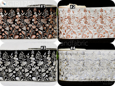 9 Yard Embroidery 13 Cm Trims Dress Indian Laces Sari Border Embroidered Ribbon Decorative Sewing Fabric Craft Saree Dresses Trimmings