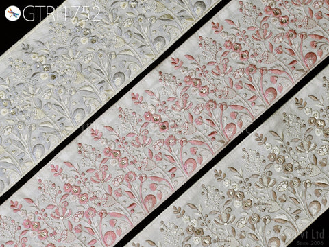 9 Yard Embroidery 13 Cm Trims Dress Indian Laces Sari Border Embroidered Ribbon Decorative Sewing Fabric Craft Saree Dresses Trimmings