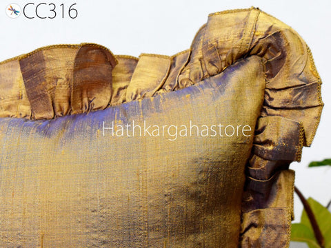 Dupioni Pure Silk Cushion Cover Handmade Throw Pillow sofa cushion cover square pillow covers 20x20 pillow cover