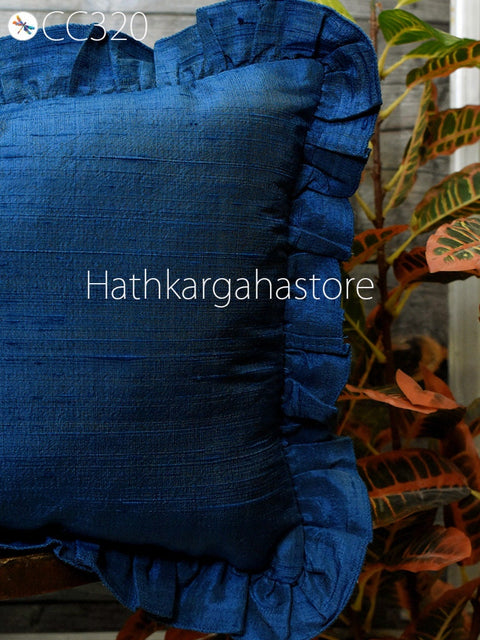 Made of High Quality Pure Silk Dupioni Fabric. Hathkargaha Store Pure Silk Cushion Cover has a Concealed zipper closure on the side