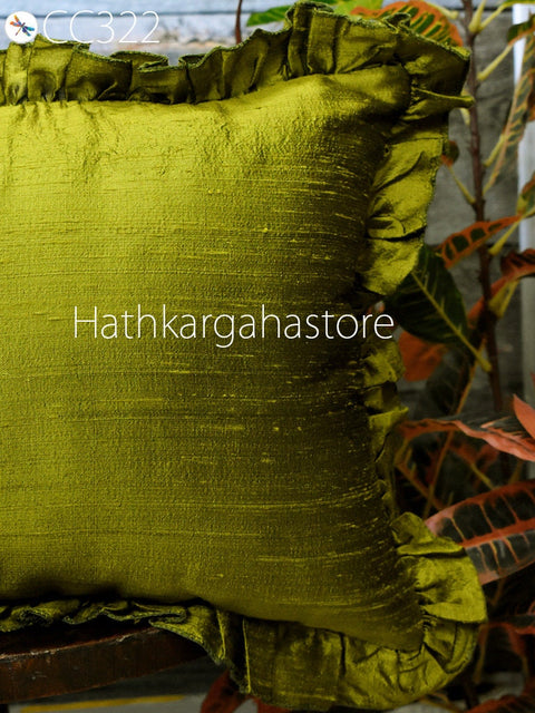 Dupioni Pure Silk Cushion Cover Handmade Throw Pillow sofa cushion cover square pillow covers 20x20 pillow cover
