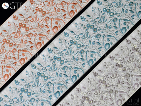 9 Yard Embroidery 13 Cm Trims Dress Indian Laces Sari Border Embroidered Ribbon Decorative Sewing Fabric Craft Saree Dresses Trimmings