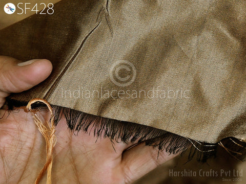 Silk Fabric by the yard Indian Bronze Pure Plain Silk, Clothing Accessories Silk, Cocktail Dresses Silk Fabric