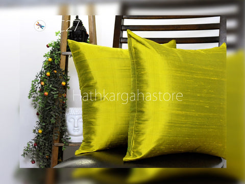 Dupioni Silk Cushion Cover Handmade Throw Pillow Decorative Home Decor Pure Silk Pillow Cover House Warming Bridal Shower Wedding Gift