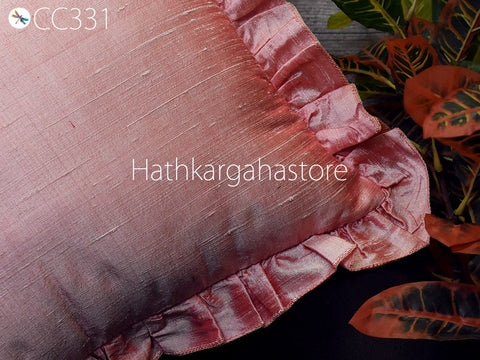 Dupioni Pure Silk Cushion Cover Handmade Throw Pillow sofa cushion cover Lumbar pillow covers 20x20 pillow cover
