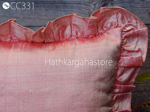 Dupioni Pure Silk Cushion Cover Handmade Throw Pillow sofa cushion cover Lumbar pillow covers 20x20 pillow cover