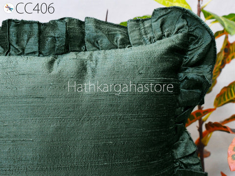 Dupioni Pure Silk Cushion Cover Handmade Throw Pillow sofa cushion cover Lumbar pillow covers 20x20 pillow cover