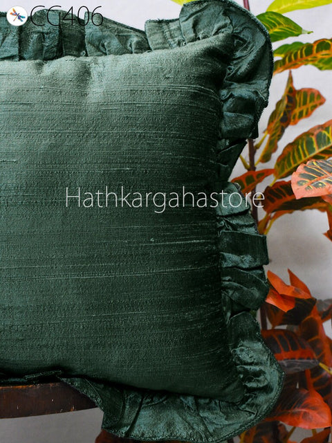 Dupioni Pure Silk Cushion Cover Handmade Throw Pillow sofa cushion cover Lumbar pillow covers 20x20 pillow cover