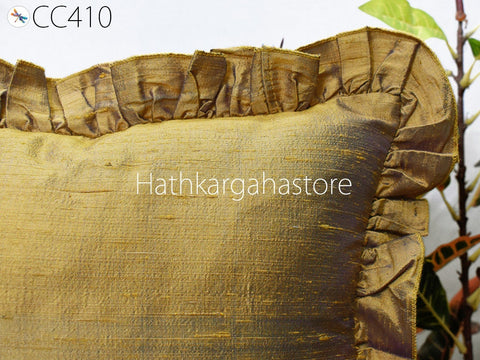 Dupioni Pure Silk Cushion Cover Handmade Throw Pillow sofa cushion cover Lumbar pillow covers 20x20 pillow cover