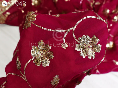 Georgette Embroidered With Sequence, Pakistani Salwar Kameez Dupatta, Wedding Outfit, Casual Wear Dupatta