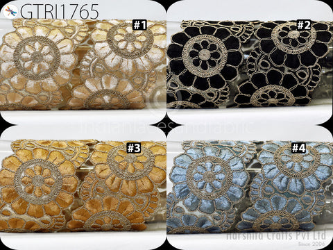 9 Yard Indian Embroidered Trim Embellishment Sari Border Embroidery Saree Ribbon Crafting Home Décor Sewing Clothing Costumes Trimmings