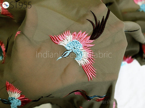 Embroidered Parsi Gara Dupatta,Embroidered Parsi Gara Dupatta 2.5 Yard