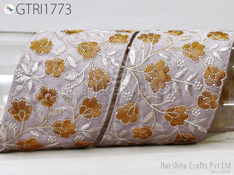 9 Yard Indian 8cm Embroidered Fabric Trim Drapery Embellishments Saree Tape Decorative Ribbon DIY Crafting Sewing Beach Bags Sari Border