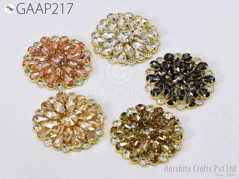 Appliques in Rhinestone Silver Color are extremely beautiful applique Decorative Zari Patches Gota Pati Applique